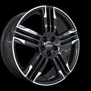 Ronal R58 MCR JET BLACK-WHITE RIM