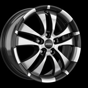 Ronal R59 JET BLACK-MATT-RIM LIP CUT