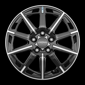 Ronal R60 JET BLACK-FRONT CUT