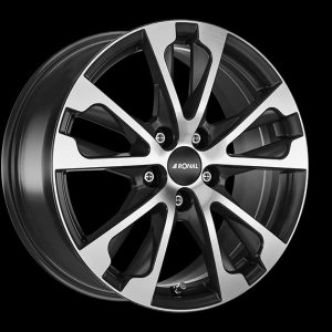 Ronal R61 JET BLACK-MATT-FRONT CUT